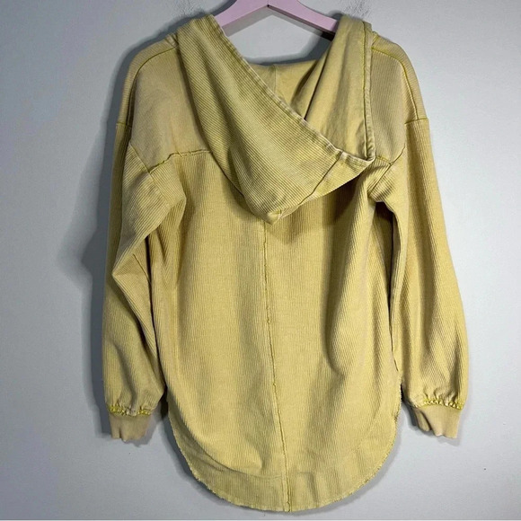 Pilcro Surplice Tunic Hoodie Yellow Size Small - Picture 5 of 8